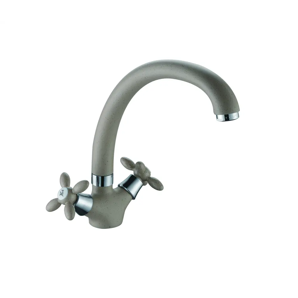 Фото Смеситель для кухни двухвентильный D-lin D153808-w излив 20 см цвет белый Фото Смеситель для кухни двухвентильный D-lin D153808-w излив 20 см цвет белый