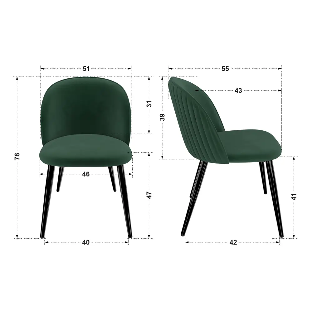 Фото 9 Кухонный стул Milavio Ониксмини AMO-20Ч 78x55x46 см ткань цвет зеленый Фото 9 Кухонный стул Milavio Ониксмини AMO-20Ч 78x55x46 см ткань цвет зеленый