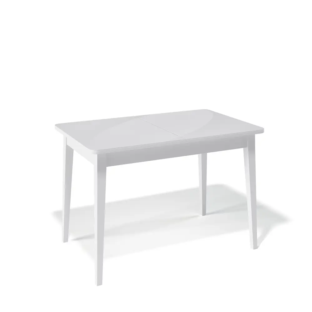 Фото Кухонный стол прямоугольный Kenner 330759 110-150x110x76 см ЛДСП цвет белый Фото Кухонный стол прямоугольный Kenner 330759 110-150x110x76 см ЛДСП цвет белый