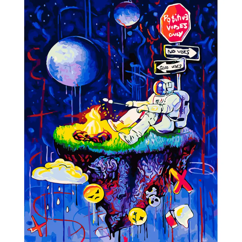 Фото Картина по номерам 40x50 см Street Art Космические мысли Фото Картина по номерам 40x50 см Street Art Космические мысли