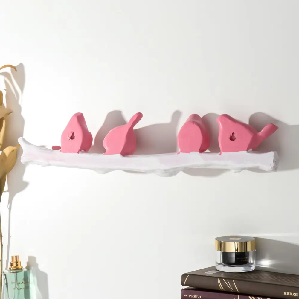 Фото 3 Ключница Simaland открытая "Четыре птички на ветке" розовые 10.5x6x45 см Фото 3 Ключница Simaland открытая "Четыре птички на ветке" розовые 10.5x6x45 см