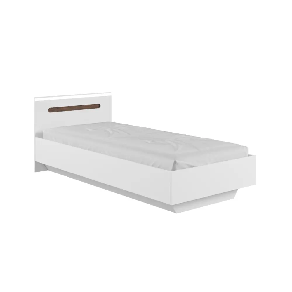 Фото Кровать Клик мебель Лорен 90x200 см ЛДСП цвет белый Фото Кровать Клик мебель Лорен 90x200 см ЛДСП цвет белый