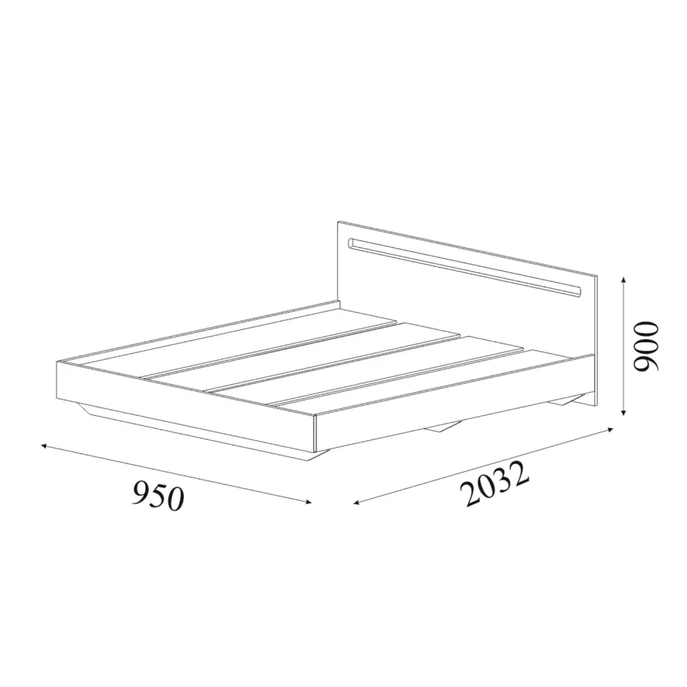 Фото 3 Кровать Клик мебель Лорен 90x200 см ЛДСП цвет белый Фото 3 Кровать Клик мебель Лорен 90x200 см ЛДСП цвет белый