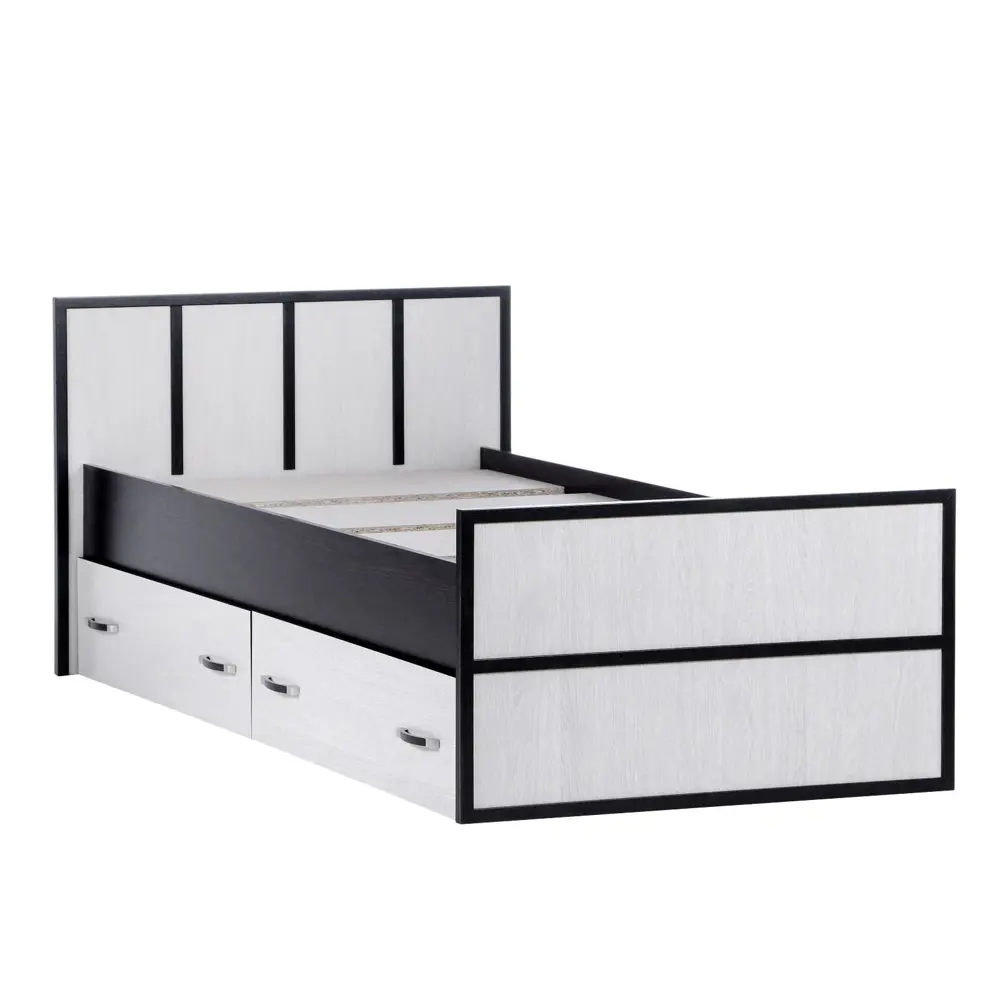 Фото Кровать Клик Мебель Сакура 5378059 90x200 см ЛДСП цвет дуб Фото Кровать Клик Мебель Сакура 5378059 90x200 см ЛДСП цвет дуб