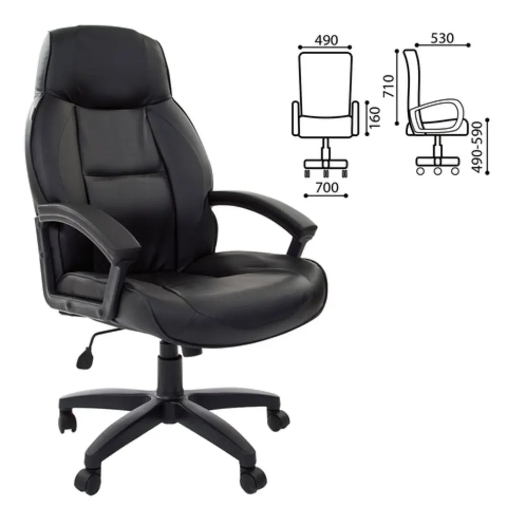 Фото Офисное кресло Brabix Formula ex-537 экокожа цвет черный