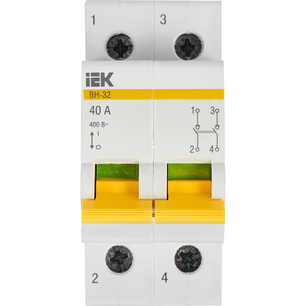 Фото 2 Выключатель нагрузки IEK ВН-32 2Р 40 А Фото 2 Выключатель нагрузки IEK ВН-32 2Р 40 А