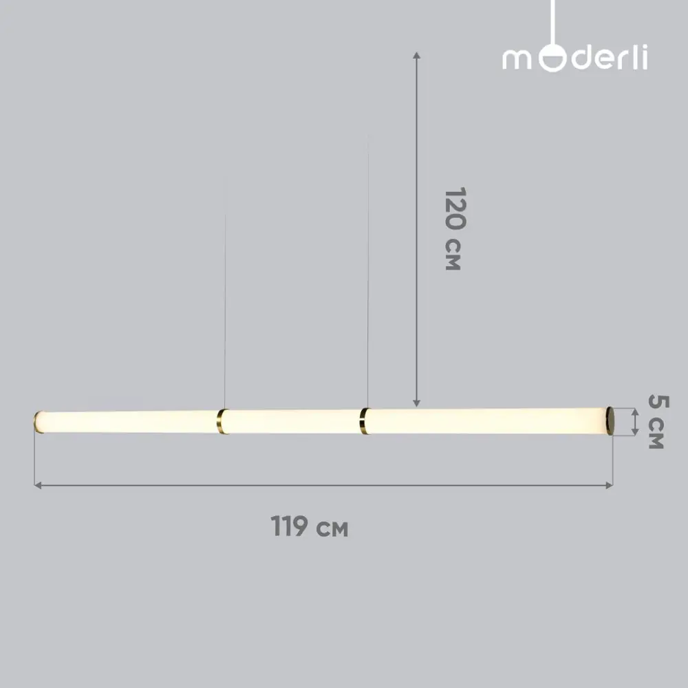 Фото 8 Люстра подвесная светодиодная MODERLI V10462-PL VARESE 15 м² нейтральный белый свет цвет золото Фото 8 Люстра подвесная светодиодная MODERLI V10462-PL VARESE 15 м² нейтральный белый свет цвет золото