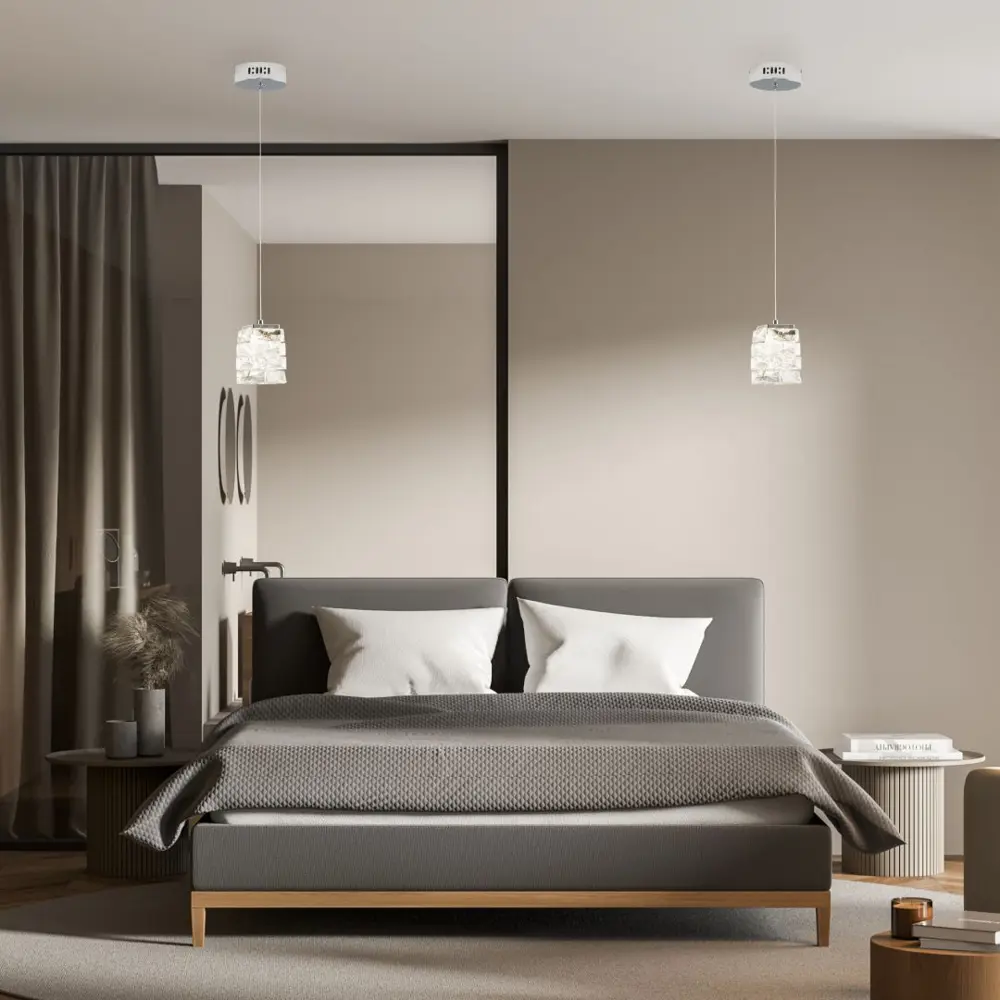 Фото 5 Люстра подвесная светодиодная MODERLI V10430-PL Lazio 8 м² нейтральный белый свет цвет прозрачный Фото 5 Люстра подвесная светодиодная MODERLI V10430-PL Lazio 8 м² нейтральный белый свет цвет прозрачный