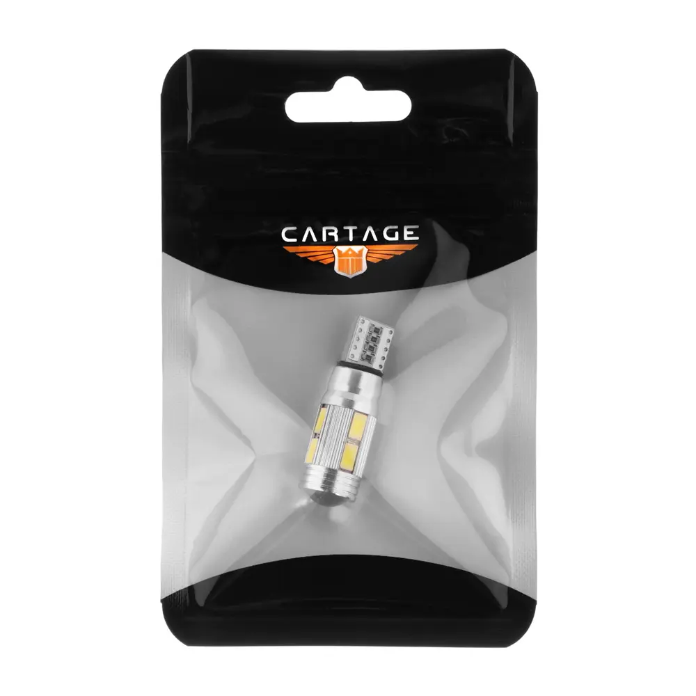 Фото 5 Автолампа светодиодная Cartage T10 12 В 10 SMD линза Фото 5 Автолампа светодиодная Cartage T10 12 В 10 SMD линза