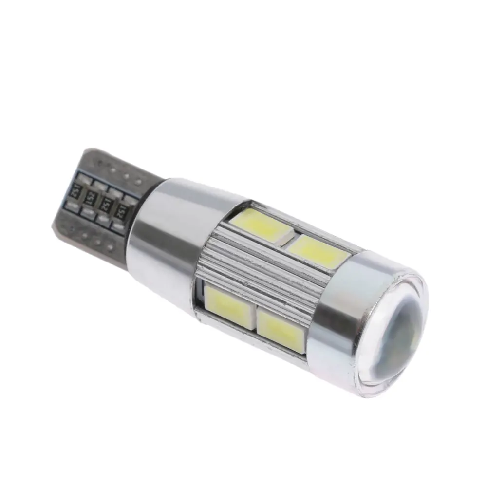 Фото Автолампа светодиодная Cartage T10 12 В 10 SMD линза Фото Автолампа светодиодная Cartage T10 12 В 10 SMD линза