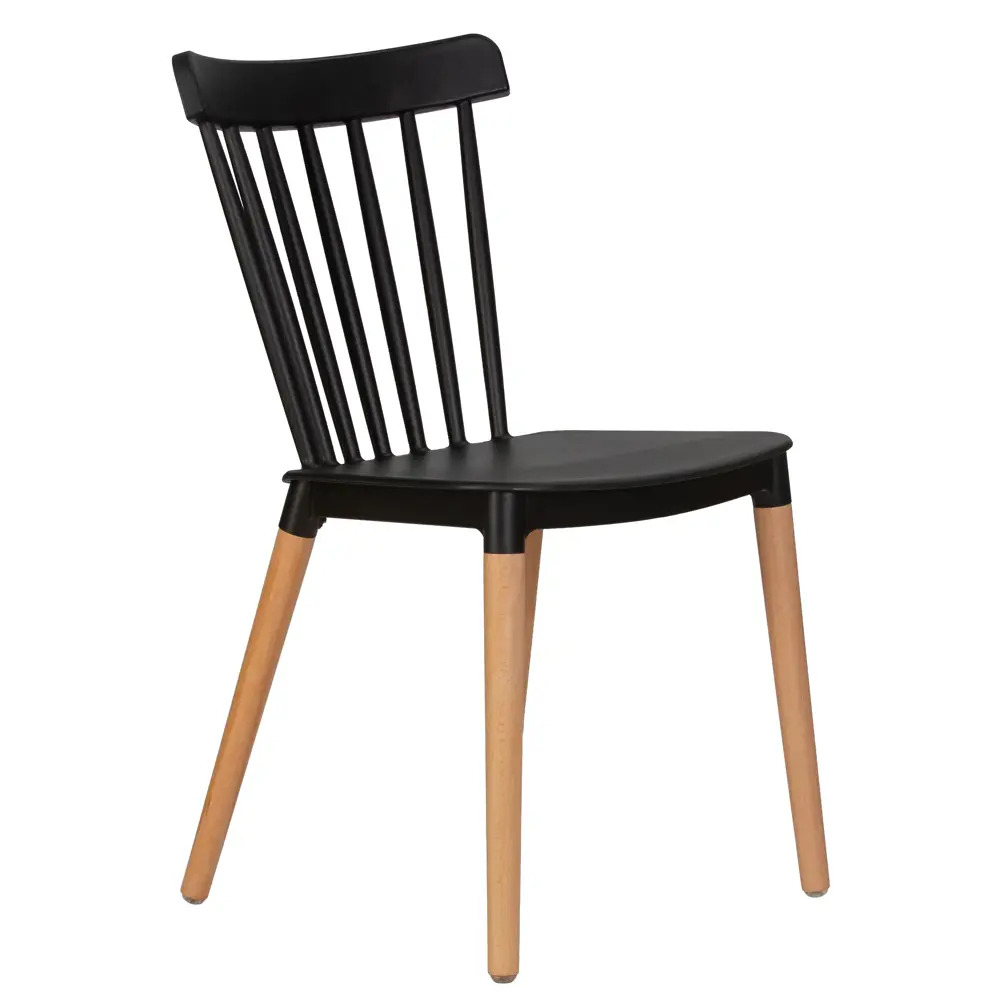 Фото 2 Набор кухонных стульев 6 шт Dobrin Theo lmzl-pp687 46x46x50 см пластик цвет черный/белый