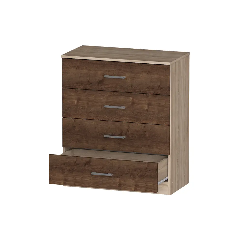 Фото 2 Комод Furnistyle Лайф лкм-01 3 ящика 80x40x90 см ЛДСП цвет дуб сонома/дуб коричневый табак Фото 2 Комод Furnistyle Лайф лкм-01 3 ящика 80x40x90 см ЛДСП цвет дуб сонома/дуб коричневый табак