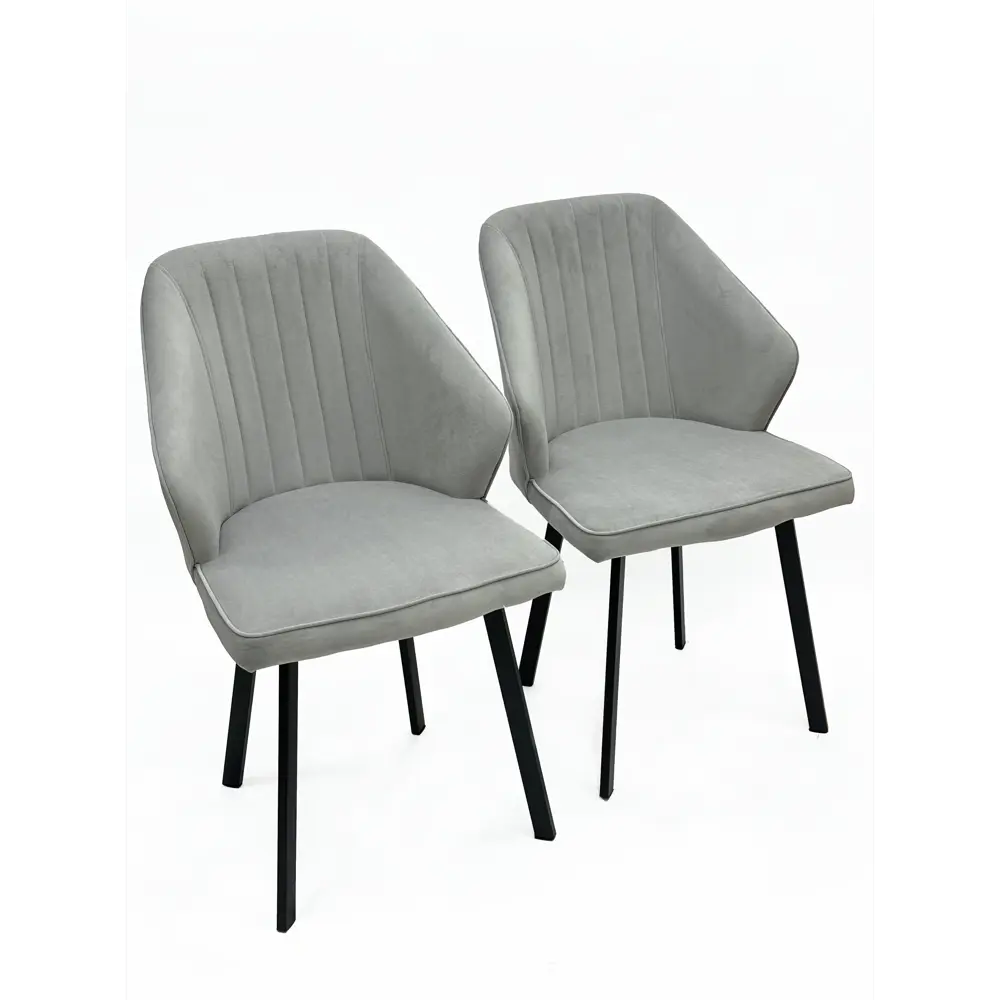 Фото 6 Кухонный стул Alfaмебель Лира 85x44x48 см микровелюр цвет светло-серый