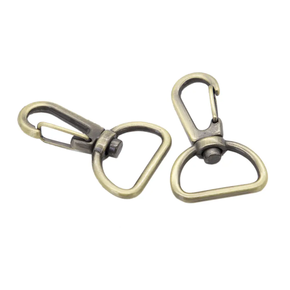 Фото Карабин с полукольцом для создания сумок и ремонта аксессуаров 20 мм 10 шт цвет антик Фото Карабин с полукольцом для создания сумок и ремонта аксессуаров 20 мм 10 шт цвет антик