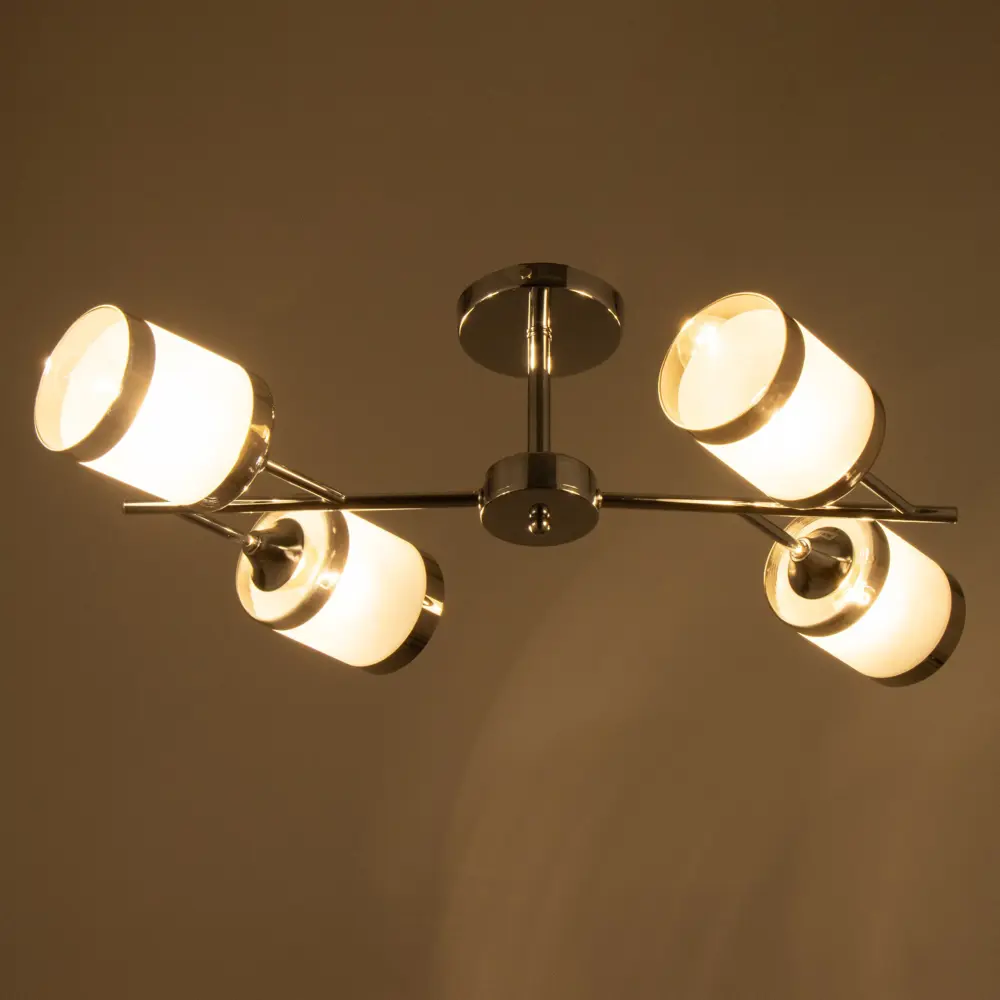 Фото 3 Люстра потолочная SVK Замина 9484287 240Вт 220-240В E27 12 м² цвет хром Фото 3 Люстра потолочная SVK Замина 9484287 240Вт 220-240В E27 12 м² цвет хром