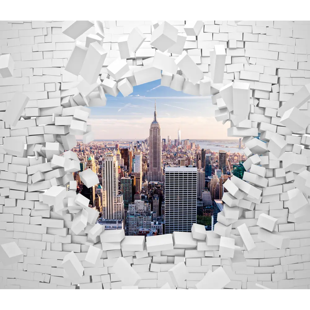 Фото Фотообои флизелиновые Dekor vinil 300x270 см Нью-Йорк с эффектом 3d Фото Фотообои флизелиновые Dekor vinil 300x270 см Нью-Йорк с эффектом 3d