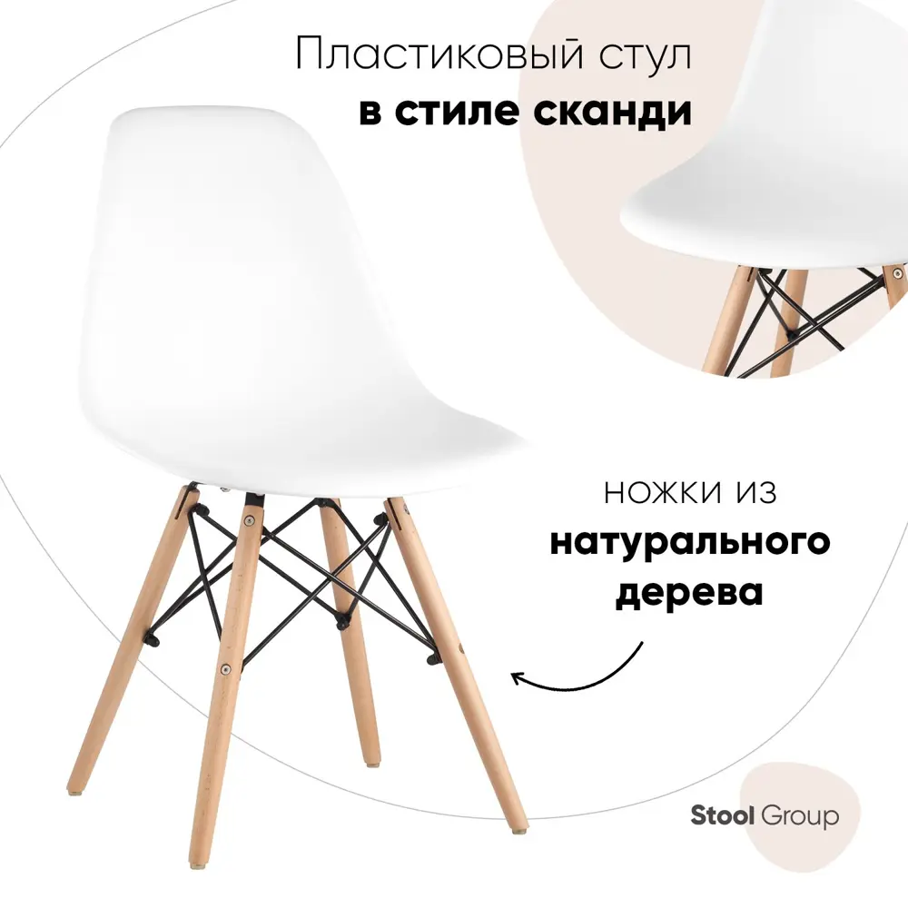 Фото Стул кухонный Стул груп Y801 white 81x42x46 см пластик цвет белый Фото Стул кухонный Стул груп Y801 white 81x42x46 см пластик цвет белый