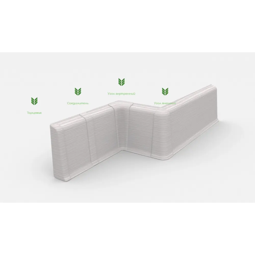 Фото 3 Соединитель для плинтуса Deconika 205 Дуб капучино 70 мм 1 шт