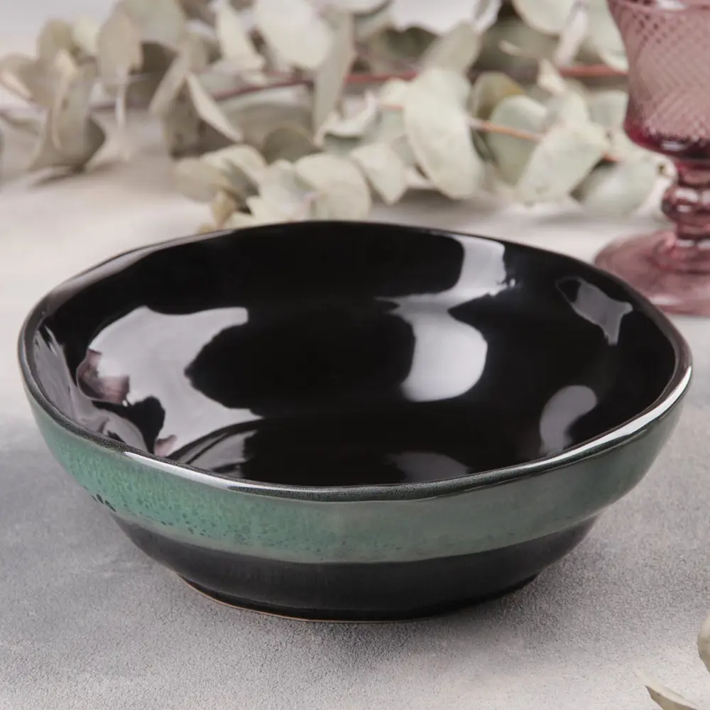 Фото 3 Блюдо сервировочное Хорекс Verde Notte 21.50x21.50 см фарфор цвет бирюзовый Фото 3 Блюдо сервировочное Хорекс Verde Notte 21.50x21.50 см фарфор цвет бирюзовый