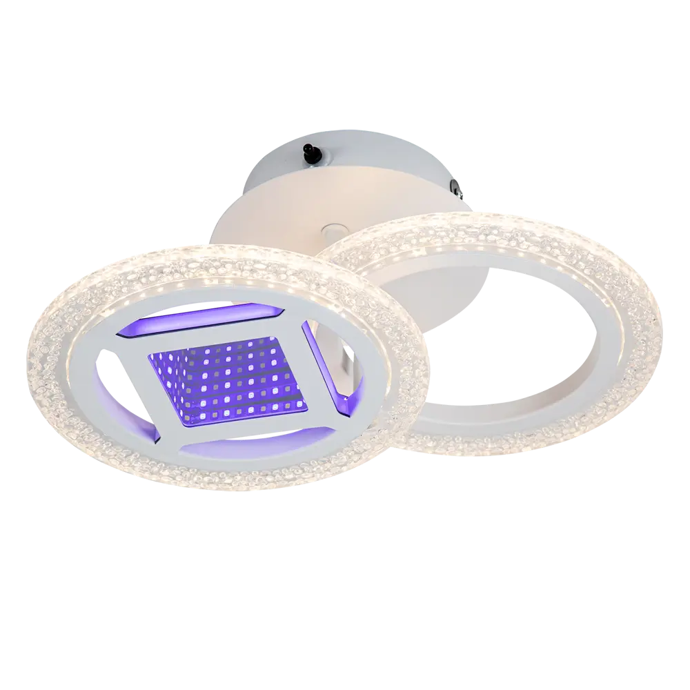 Фото 4 Люстра потолочная светодиодная ESCADA 10214/2LED 7 м² нейтральный белый свет цвет белый Фото 4 Люстра потолочная светодиодная ESCADA 10214/2LED 7 м² нейтральный белый свет цвет белый