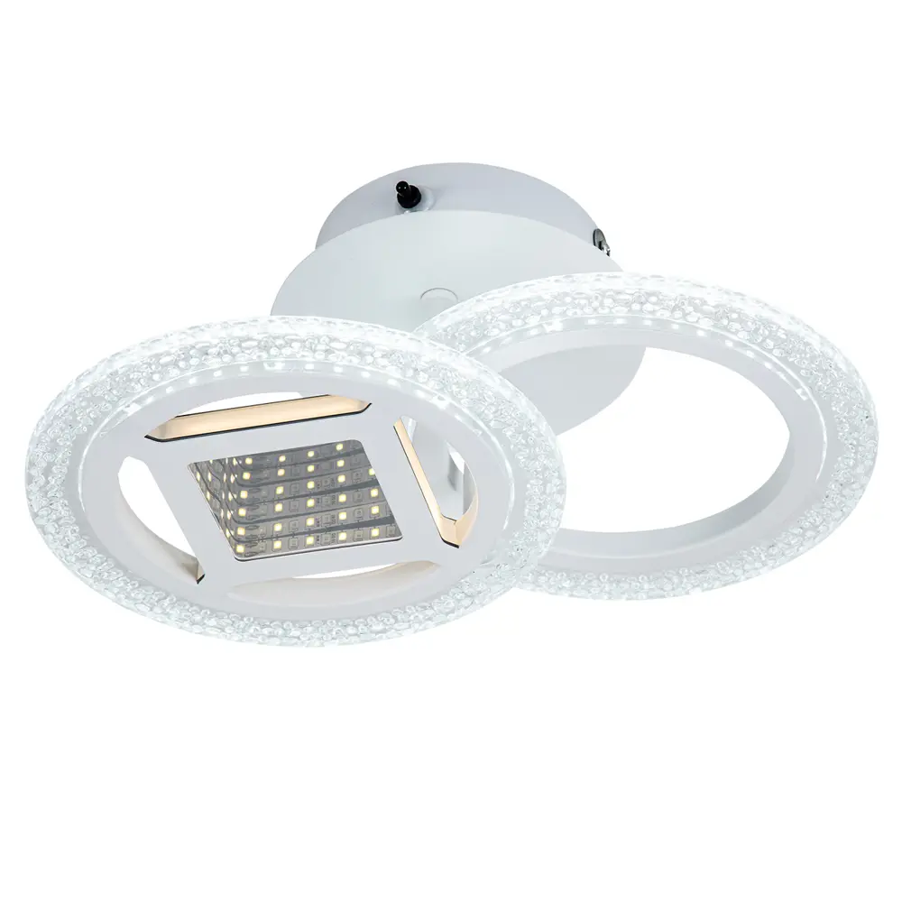 Фото 7 Люстра потолочная светодиодная ESCADA 10214/2LED 7 м² нейтральный белый свет цвет белый Фото 7 Люстра потолочная светодиодная ESCADA 10214/2LED 7 м² нейтральный белый свет цвет белый