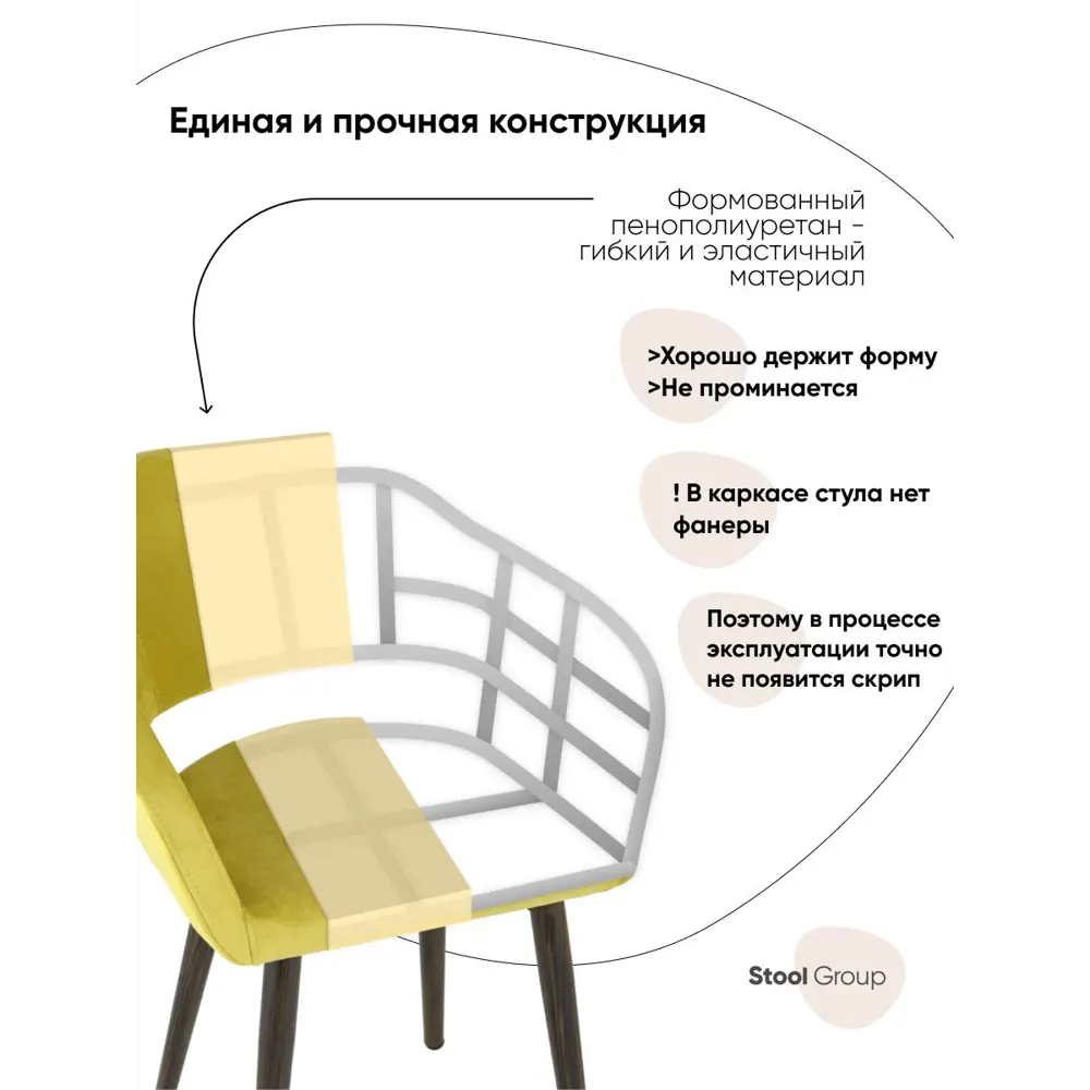 Фото 5 Полубарный стул Фабрикант Саймон 61x89x65 цвет бежевый Фото 5 Полубарный стул Фабрикант Саймон 61x89x65 цвет бежевый
