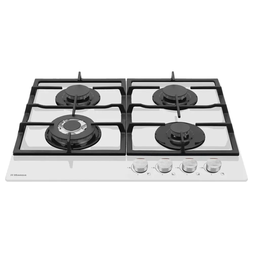 Фото 2 Газовая варочная панель Hansa BHKW611502 59 см 4 конфорки цвет белый Фото 2 Газовая варочная панель Hansa BHKW611502 59 см 4 конфорки цвет белый