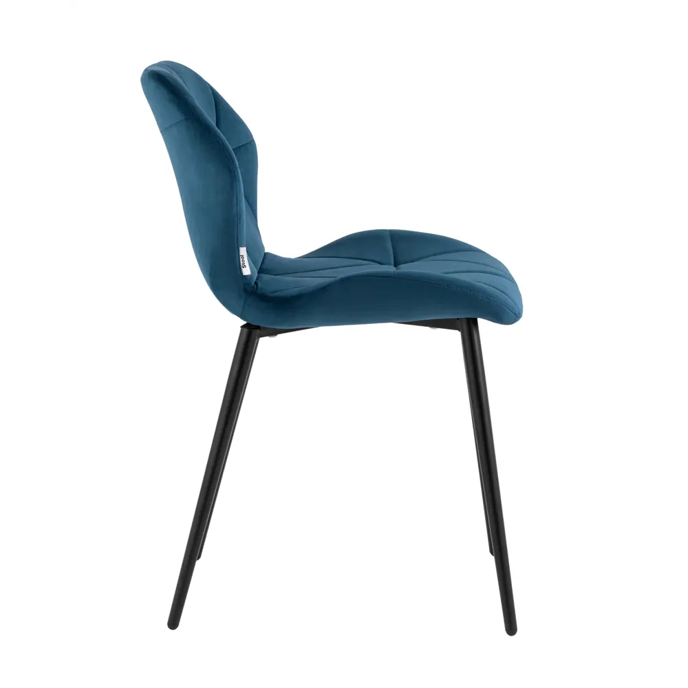 Фото 4 Кухонный стул Stool Group Эдвин 75x50x46 см велюр цвет синий Фото 4 Кухонный стул Stool Group Эдвин 75x50x46 см велюр цвет синий