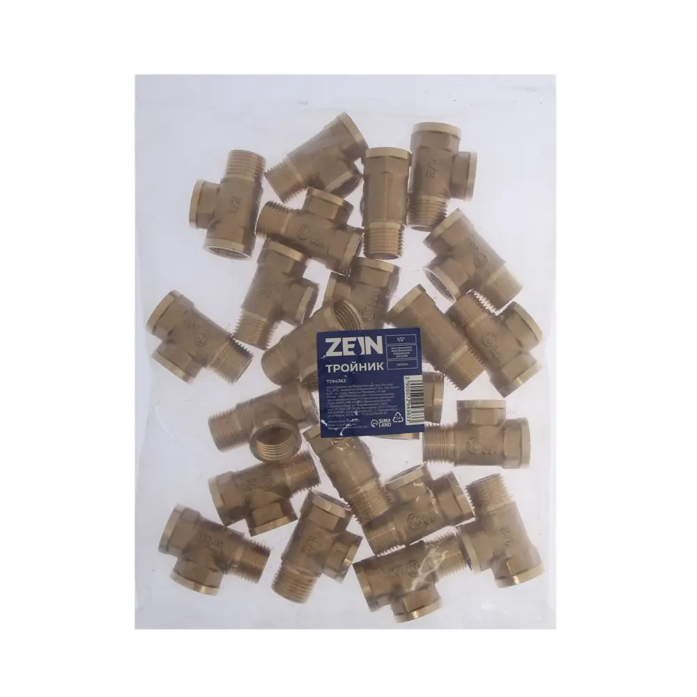 Фото 3 Тройник Zein 1/2"x1/2"x1/2" ВР-НР нержавеющая сталь 7294363 Фото 3 Тройник Zein 1/2"x1/2"x1/2" ВР-НР нержавеющая сталь 7294363