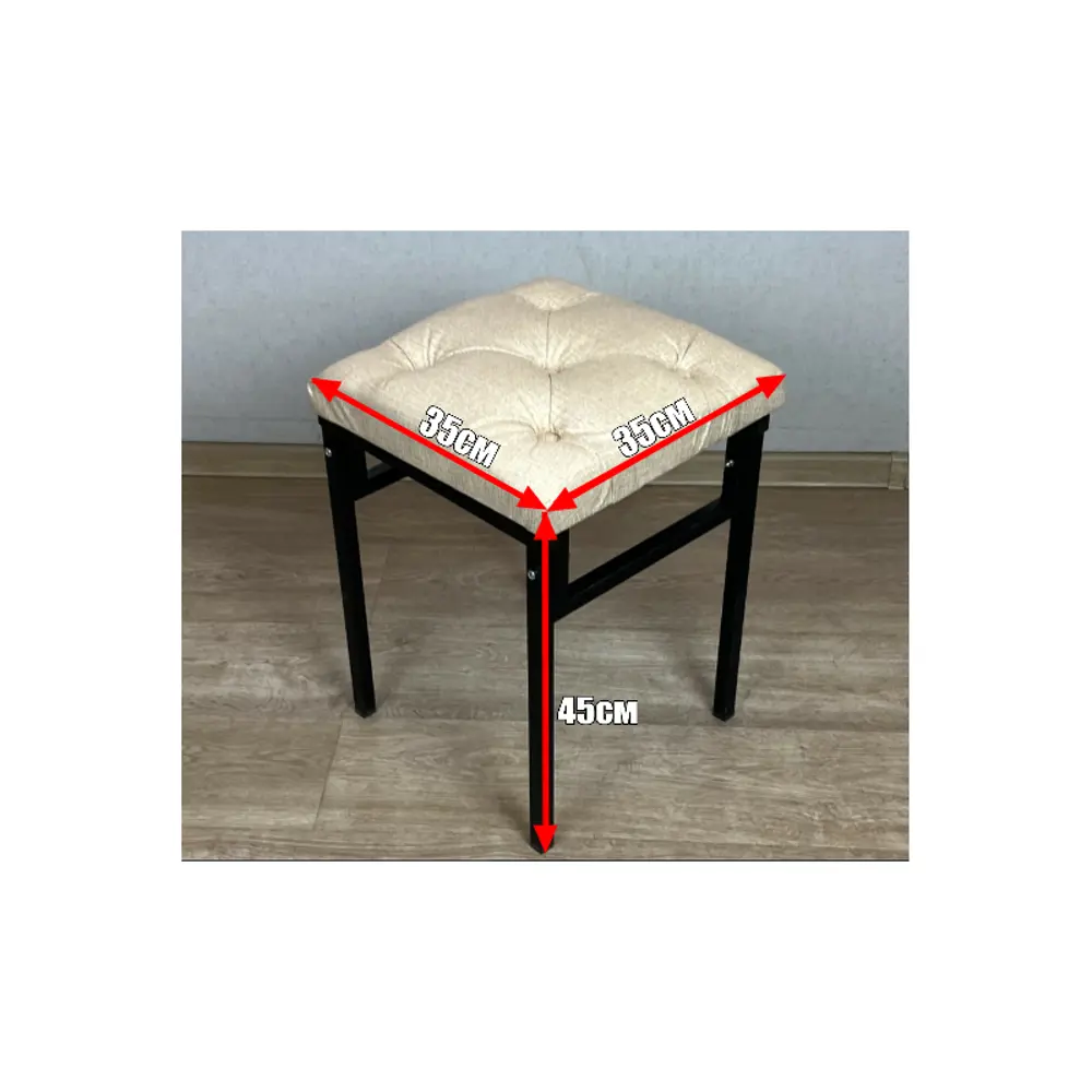 Фото 4 Табурет Solarius 210-10011 35x45x35 см дерево цвет бежевый Фото 4 Табурет Solarius 210-10011 35x45x35 см дерево цвет бежевый