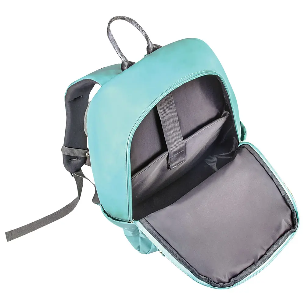 Фото 7 Рюкзак для ноутбука Brauberg Light 31x47x13 см полиуретан цвет светло-голубой Фото 7 Рюкзак для ноутбука Brauberg Light 31x47x13 см полиуретан цвет светло-голубой