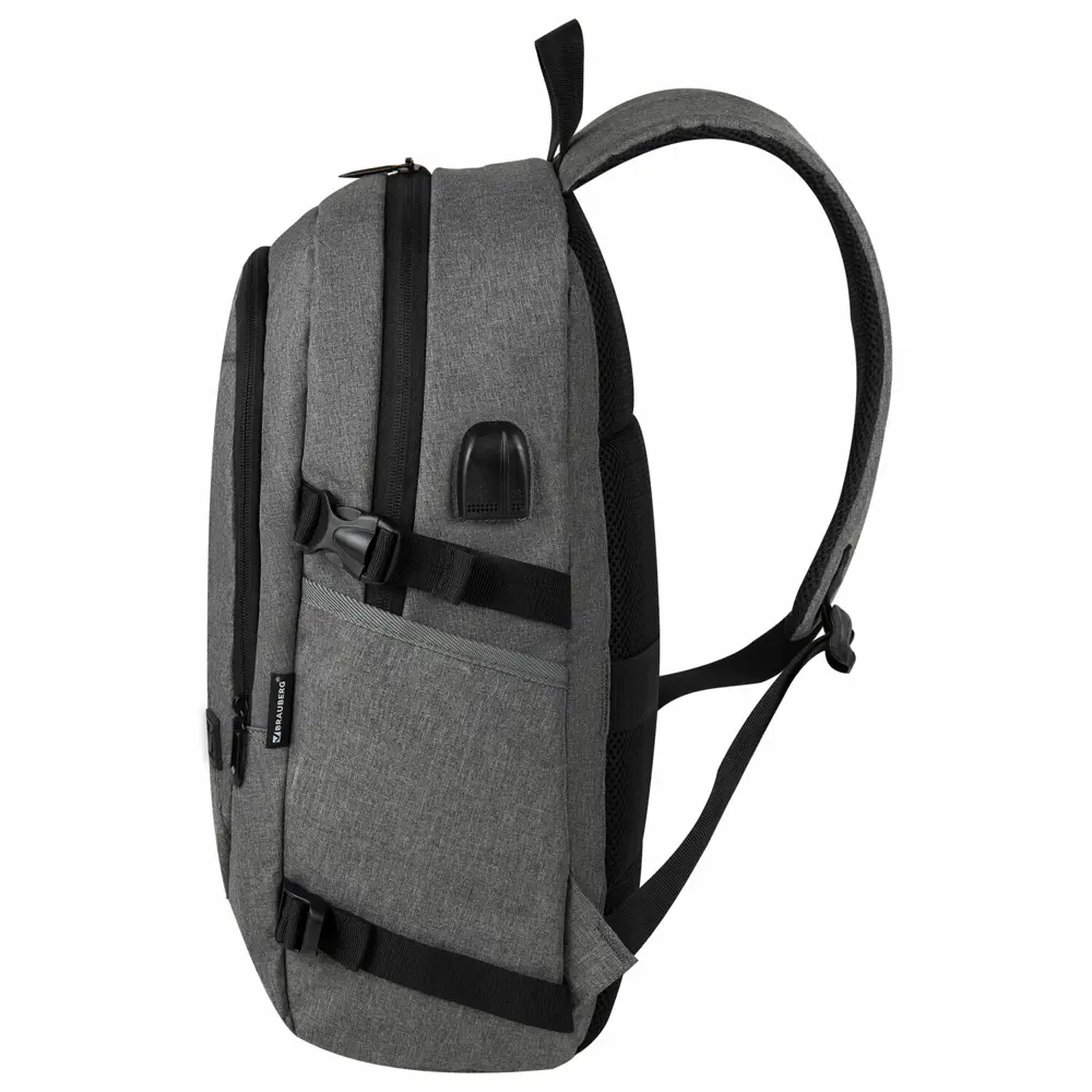 Фото 8 Рюкзак для ноутбука Brauberg Urban 31x46x15 см полиэстер цвет серый Фото 8 Рюкзак для ноутбука Brauberg Urban 31x46x15 см полиэстер цвет серый