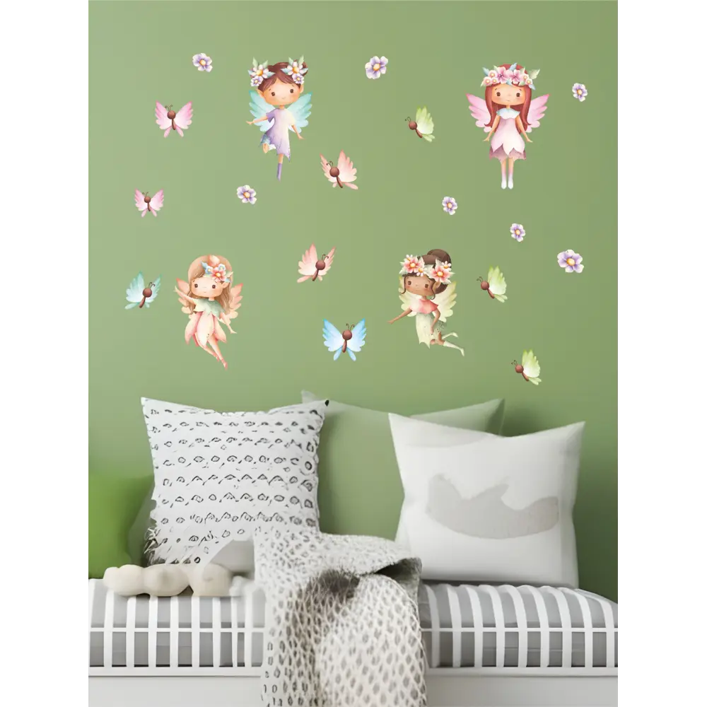 Фото 4 Наклейка Lisadecor Феи, цветы и бабочки S0412 40x50 см, 1 шт Фото 4 Наклейка Lisadecor Феи, цветы и бабочки S0412 40x50 см, 1 шт