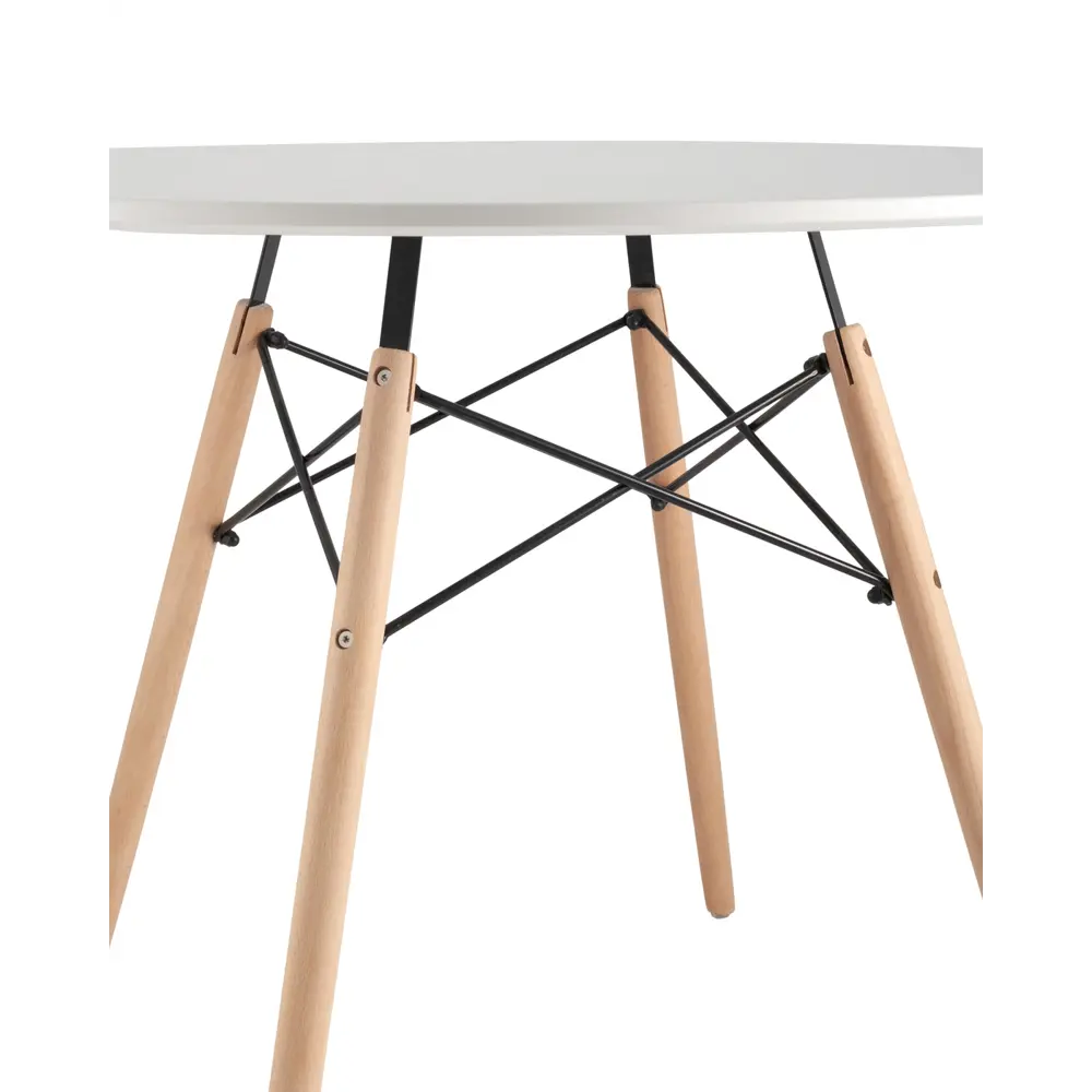 Фото 6 Кухонный стол круг 100x70 см Стул груп Dsw МДФ цвет белый Фото 6 Кухонный стол круг 100x70 см Стул груп Dsw МДФ цвет белый