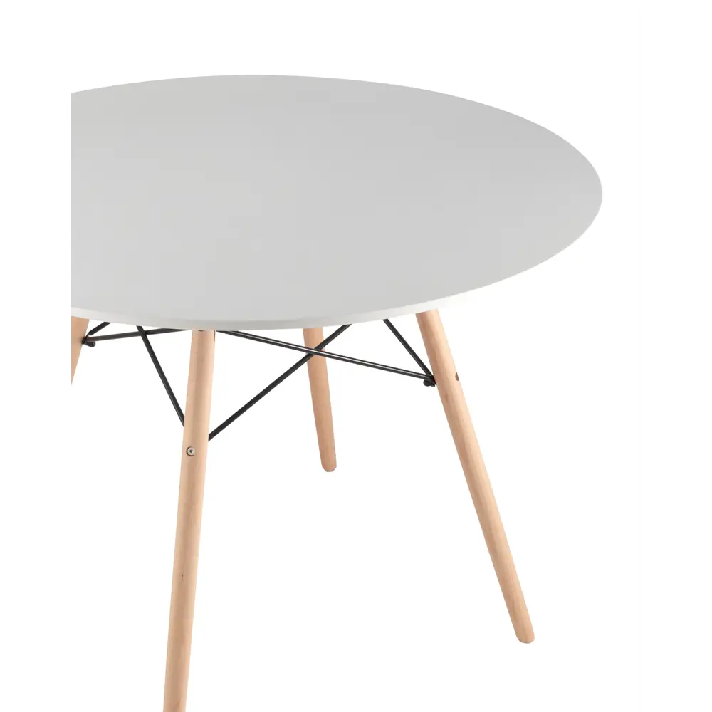 Фото 4 Кухонный стол круг 100x70 см Стул груп Dsw МДФ цвет белый Фото 4 Кухонный стол круг 100x70 см Стул груп Dsw МДФ цвет белый