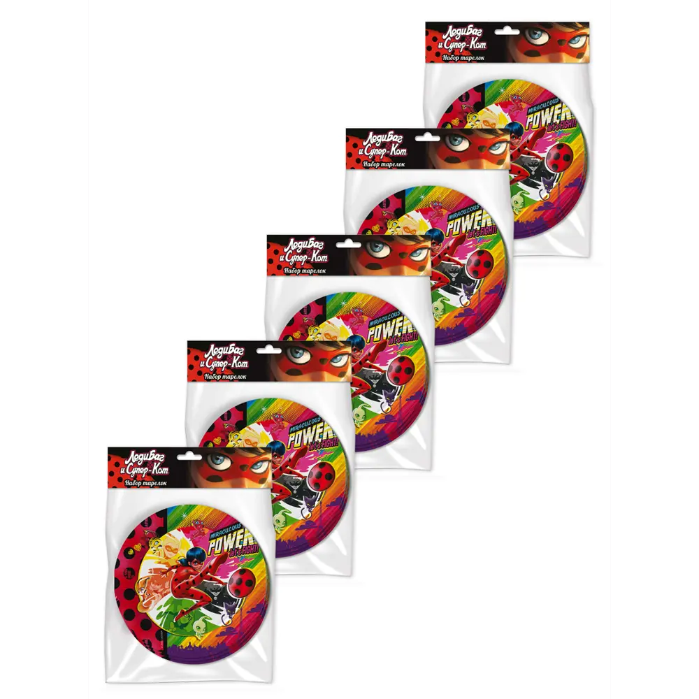 Фото 5 Набор бумажных тарелок Леди Баг и Супер-Кот №2 5 уп. Фото 5 Набор бумажных тарелок Леди Баг и Супер-Кот №2 5 уп.