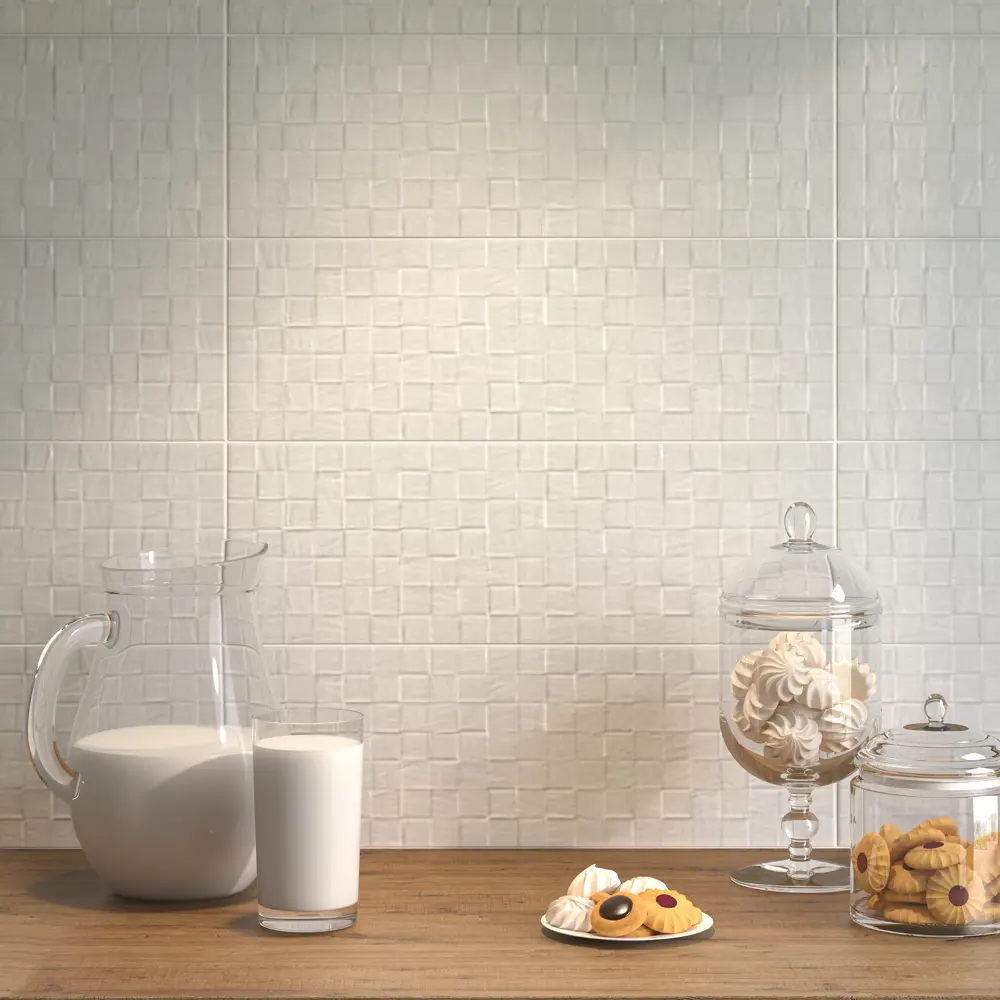 Фото Плитка настенная Kerama Marazzi Сигма 20x60 см 1.2 м² матовая цвет белый мозаика Фото Плитка настенная Kerama Marazzi Сигма 20x60 см 1.2 м² матовая цвет белый мозаика