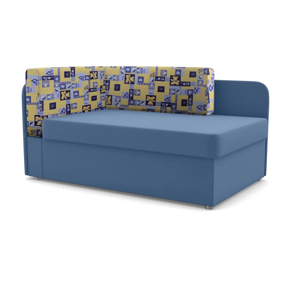 Фото Диван Фокус Компакт 33577 135x61x83 см велюр цвет сине-серый