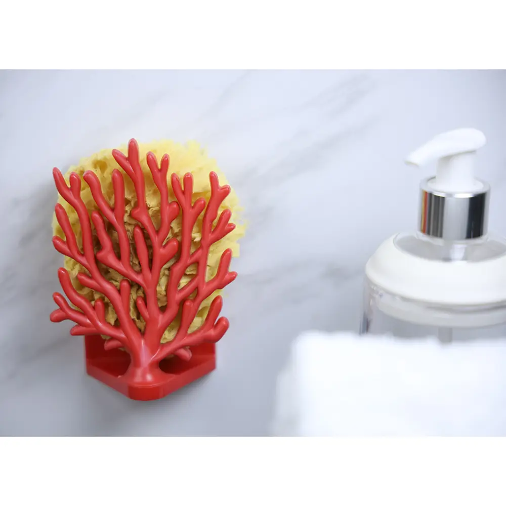 Фото 3 Держатель для губок Qualy Coral Sponge красный Фото 3 Держатель для губок Qualy Coral Sponge красный