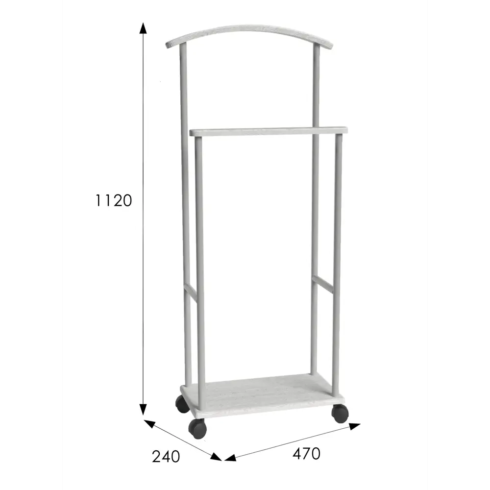 Фото 3 Напольная вешалка Мебелик 47x112x24 см металл цвет серый Фото 3 Напольная вешалка Мебелик 47x112x24 см металл цвет серый