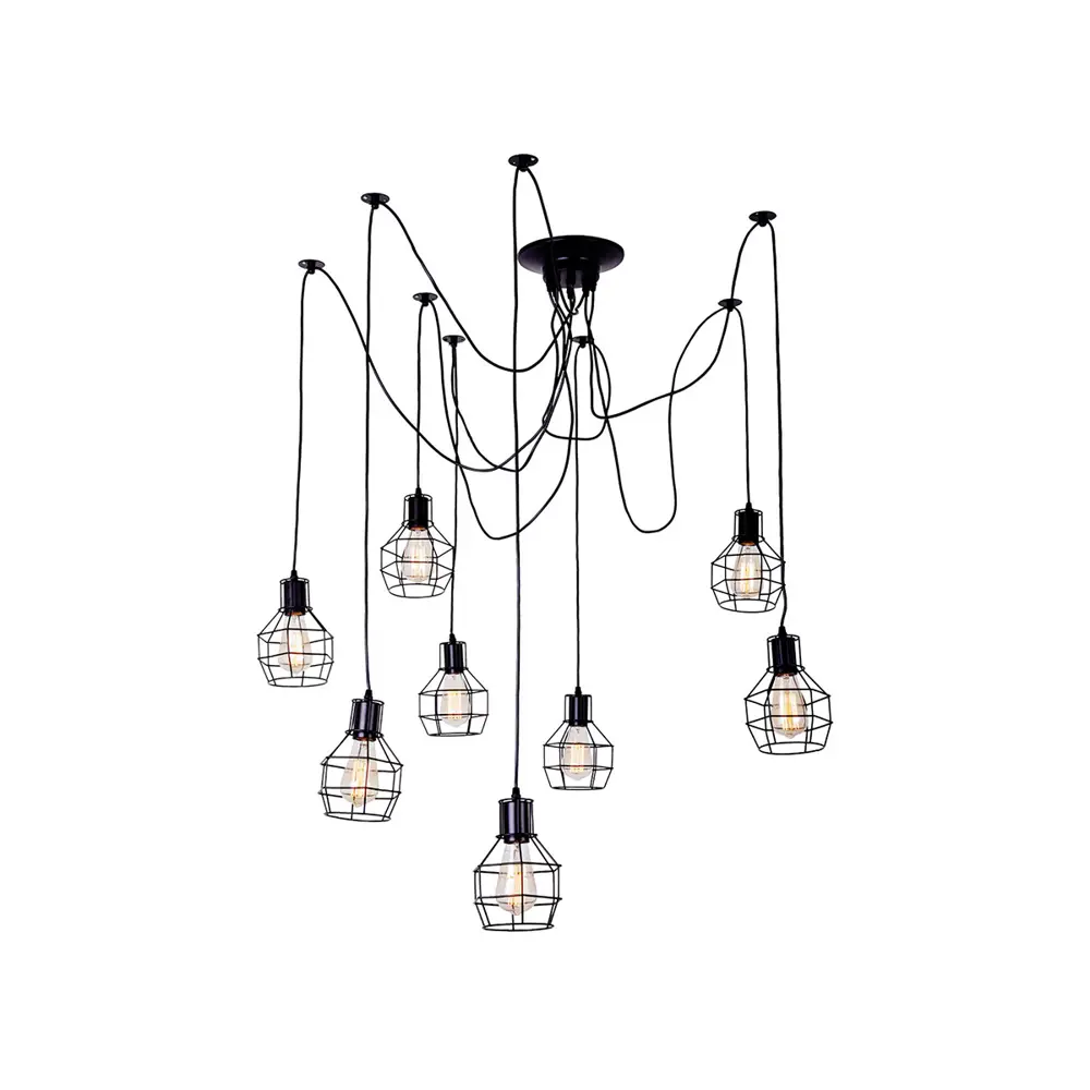 Фото Люстра подвесная ESCADA 1129/8S (Black) 8 ламп 30 м² цвет черный Фото Люстра подвесная ESCADA 1129/8S (Black) 8 ламп 30 м² цвет черный