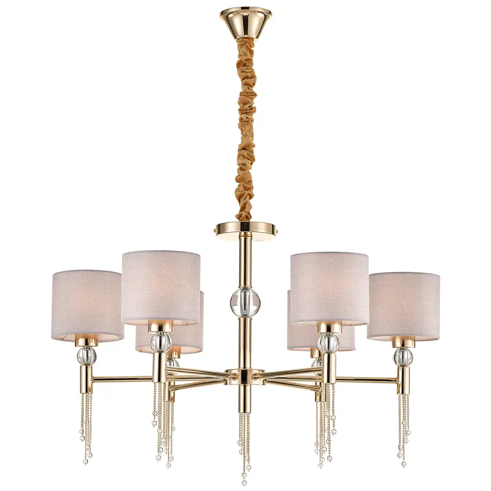 Фото 5 Светильник подвесной ESCADA 690/6S ARIOSO 6 ламп 22 м² цвет золото Фото 5 Светильник подвесной ESCADA 690/6S ARIOSO 6 ламп 22 м² цвет золото