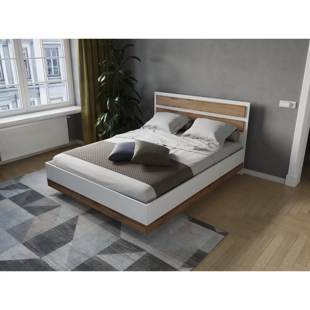 Фото 2 Кровать Клик мебель Мечта 160x100x204 см цвет белый Фото 2 Кровать Клик мебель Мечта 160x100x204 см цвет белый