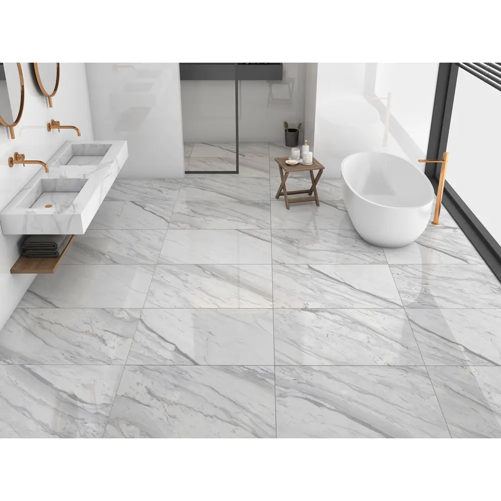 Фото 10 Керамогранит Global tile Calacatta Belgia_GT GT120606203PR 60x120см 1.44 м² цвет белый, цена за упаковку Фото 10 Керамогранит Global tile Calacatta Belgia_GT GT120606203PR 60x120см 1.44 м² цвет белый, цена за упаковку