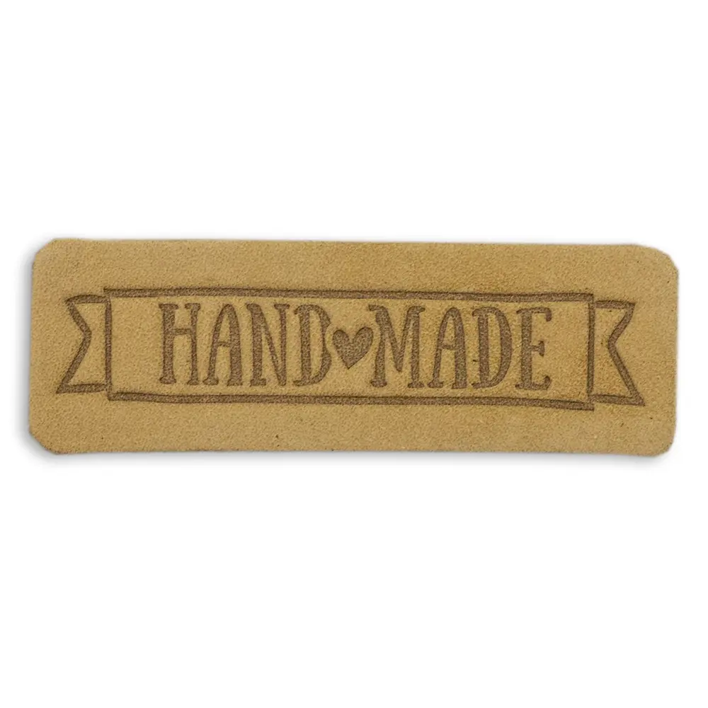 Фото Термоаппликация заплатка из кожи Hand Made 5.65 x 1.8см 100% кожа бежевый цвет Фото Термоаппликация заплатка из кожи Hand Made 5.65 x 1.8см 100% кожа бежевый цвет