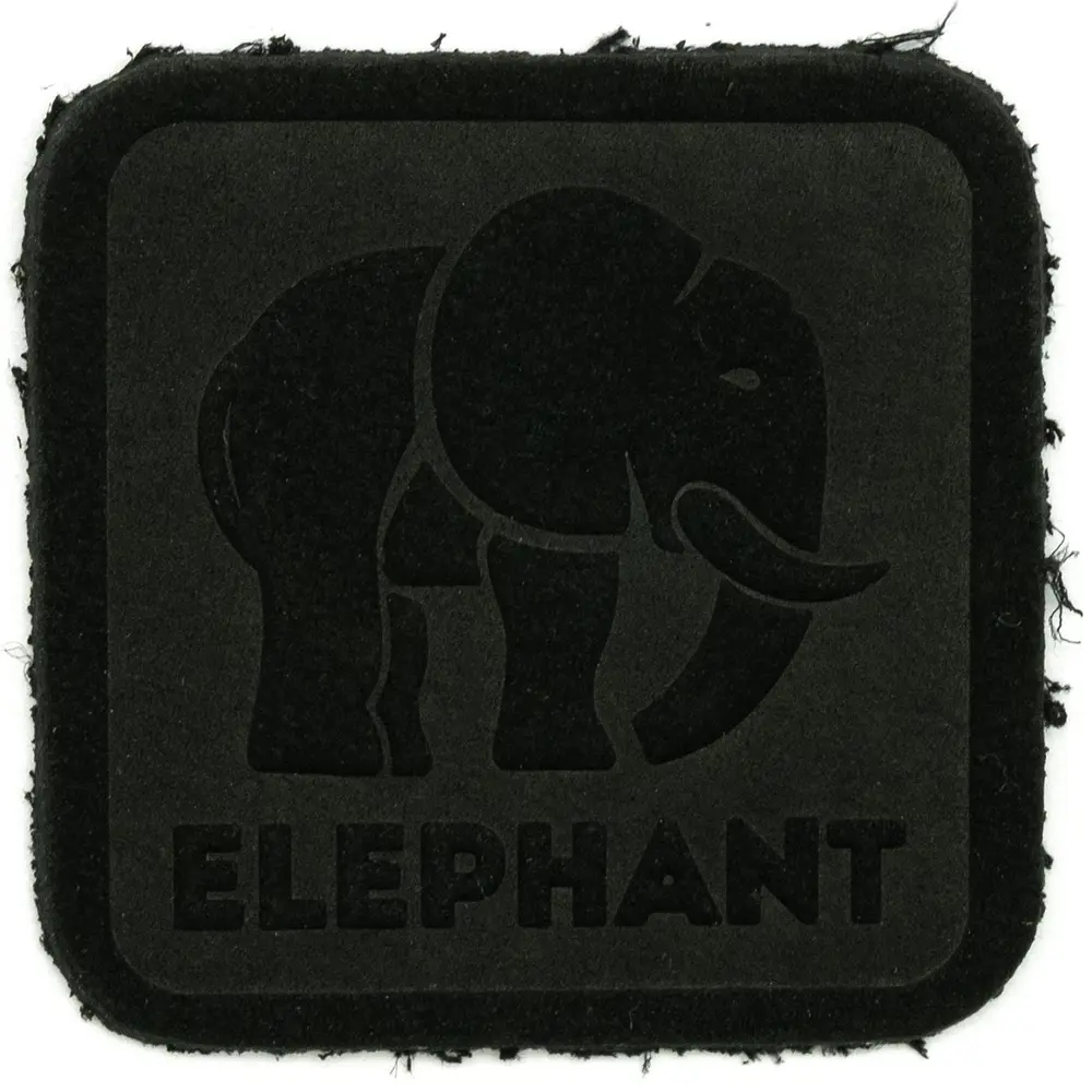 Фото Термоаппликация заплатка из замши Elephant 3.69 x 3.72см 100% кожа черный цвет Фото Термоаппликация заплатка из замши Elephant 3.69 x 3.72см 100% кожа черный цвет
