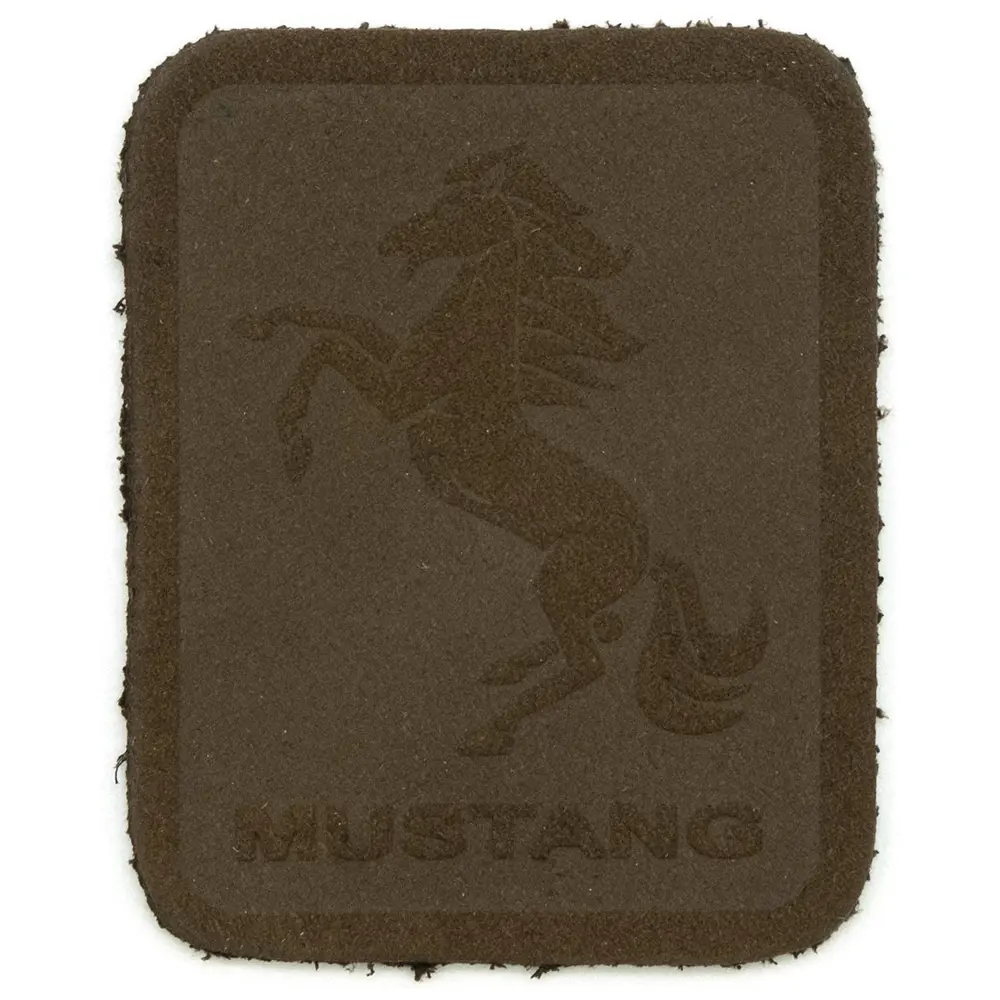 Фото Термоаппликация заплатка из замши Mustang 3.5 x 4.37см 100% кожа темно-коричневый цвет Фото Термоаппликация заплатка из замши Mustang 3.5 x 4.37см 100% кожа темно-коричневый цвет