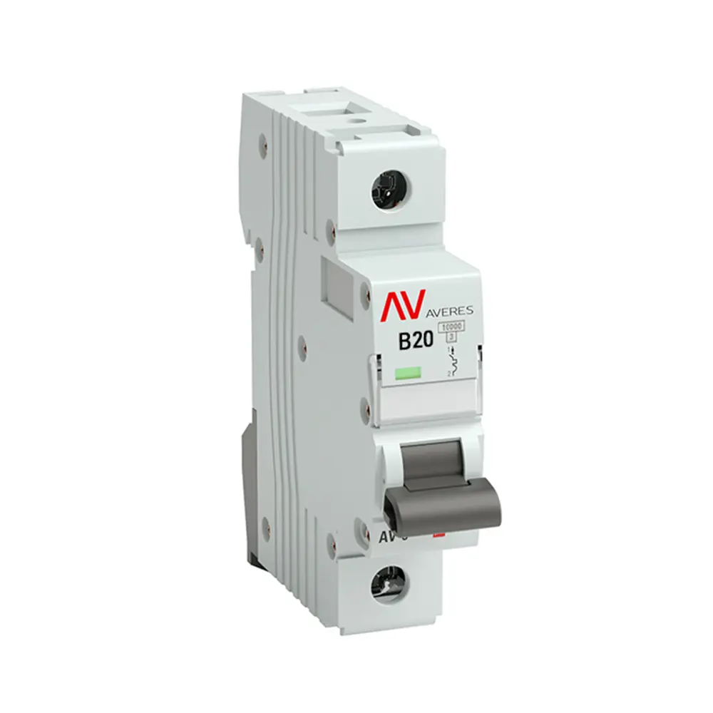 Фото 2 Автоматический выключатель Ekf Averes AV-10 1P B2 А 10 кА mcb10-1-20B-av Фото 2 Автоматический выключатель Ekf Averes AV-10 1P B2 А 10 кА mcb10-1-20B-av
