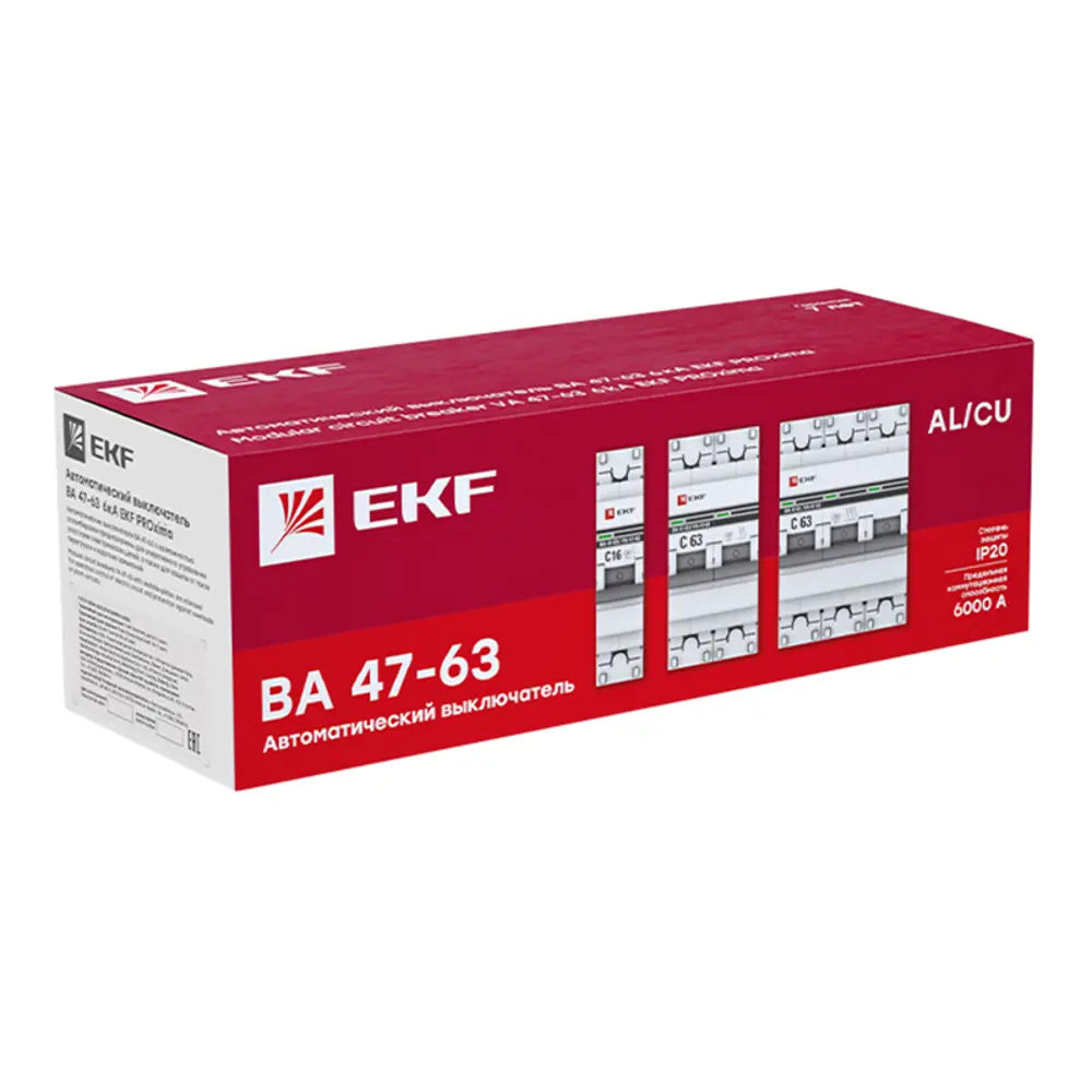 Фото 3 Автоматический выключатель Ekf PROxima ВА 47-63 2P C20 А 6 кА mcb4763-DC-2-20C-pro Фото 3 Автоматический выключатель Ekf PROxima ВА 47-63 2P C20 А 6 кА mcb4763-DC-2-20C-pro
