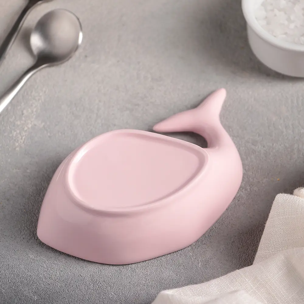 Фото 3 Блюдо сервировочное Simaland Кит 4325264 8x13 см керамика цвет розовый Фото 3 Блюдо сервировочное Simaland Кит 4325264 8x13 см керамика цвет розовый